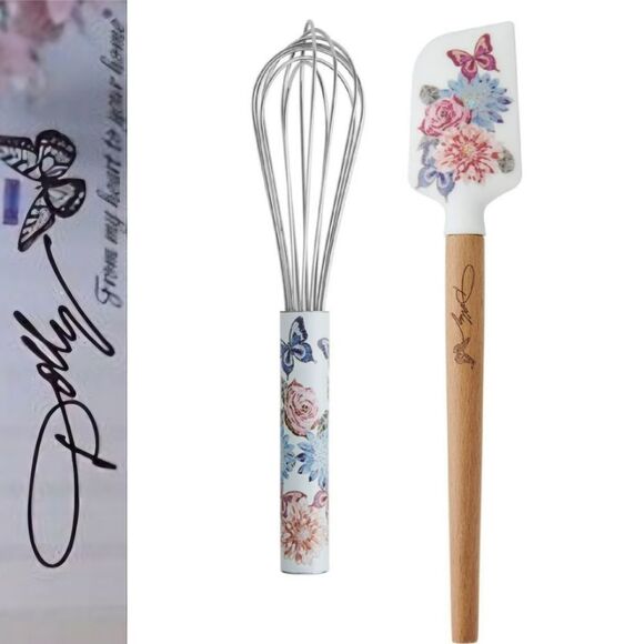 Dolly Parton Floral Whisk & Spatula Set - Picture 1 of 6